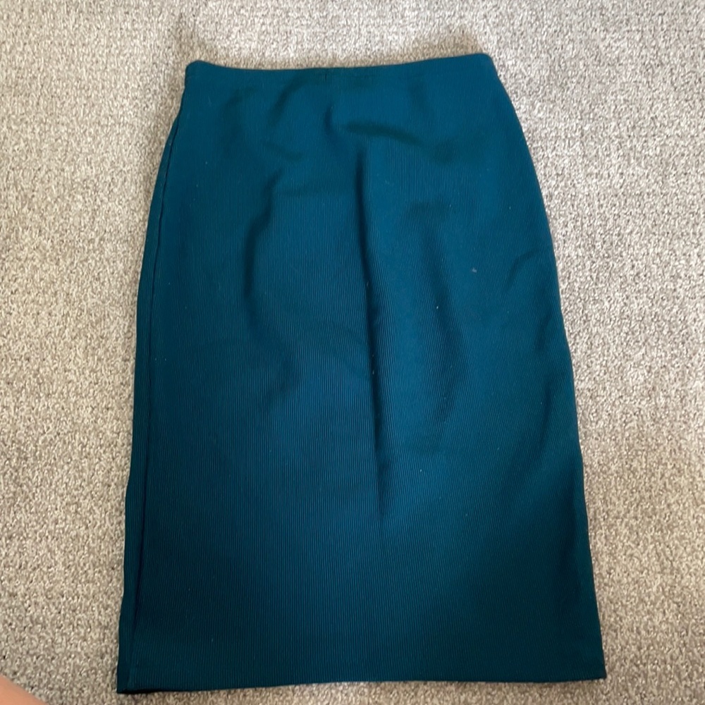 Turquoise pencil skirt